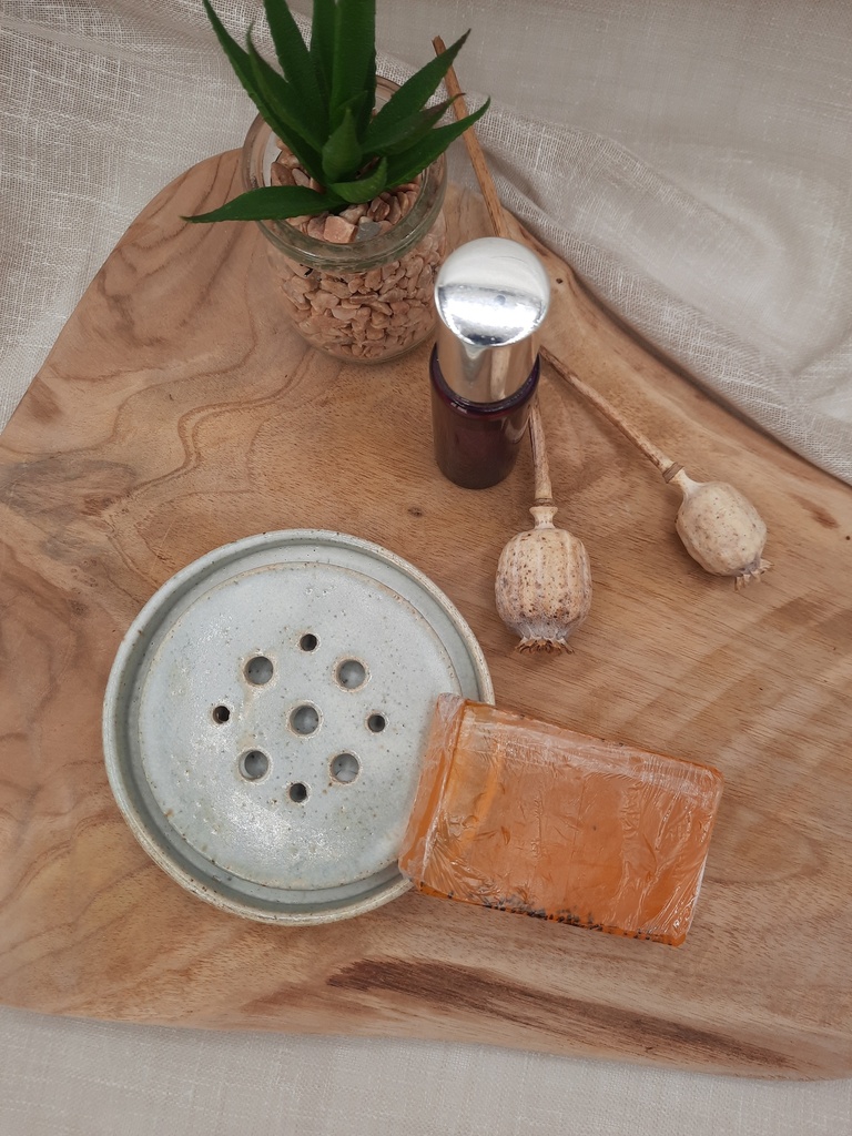 Porte savon rond cristal