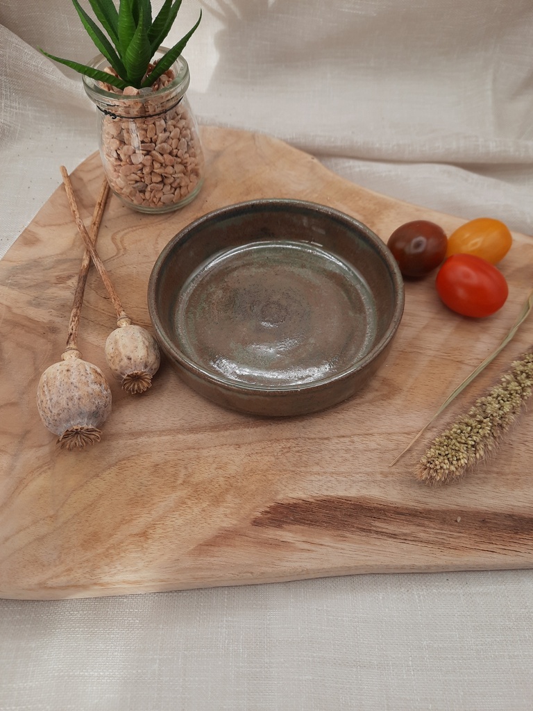 Petit ramequin vert-brun