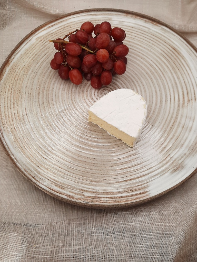 Plateau à fromage beige-blanc