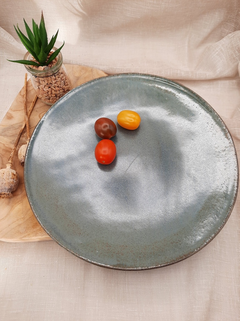 Petit plat vert-gris