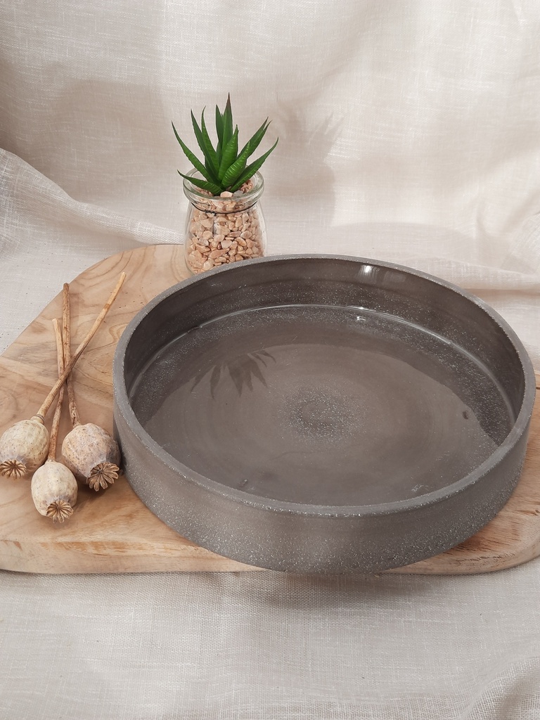 Grand plat droit gris