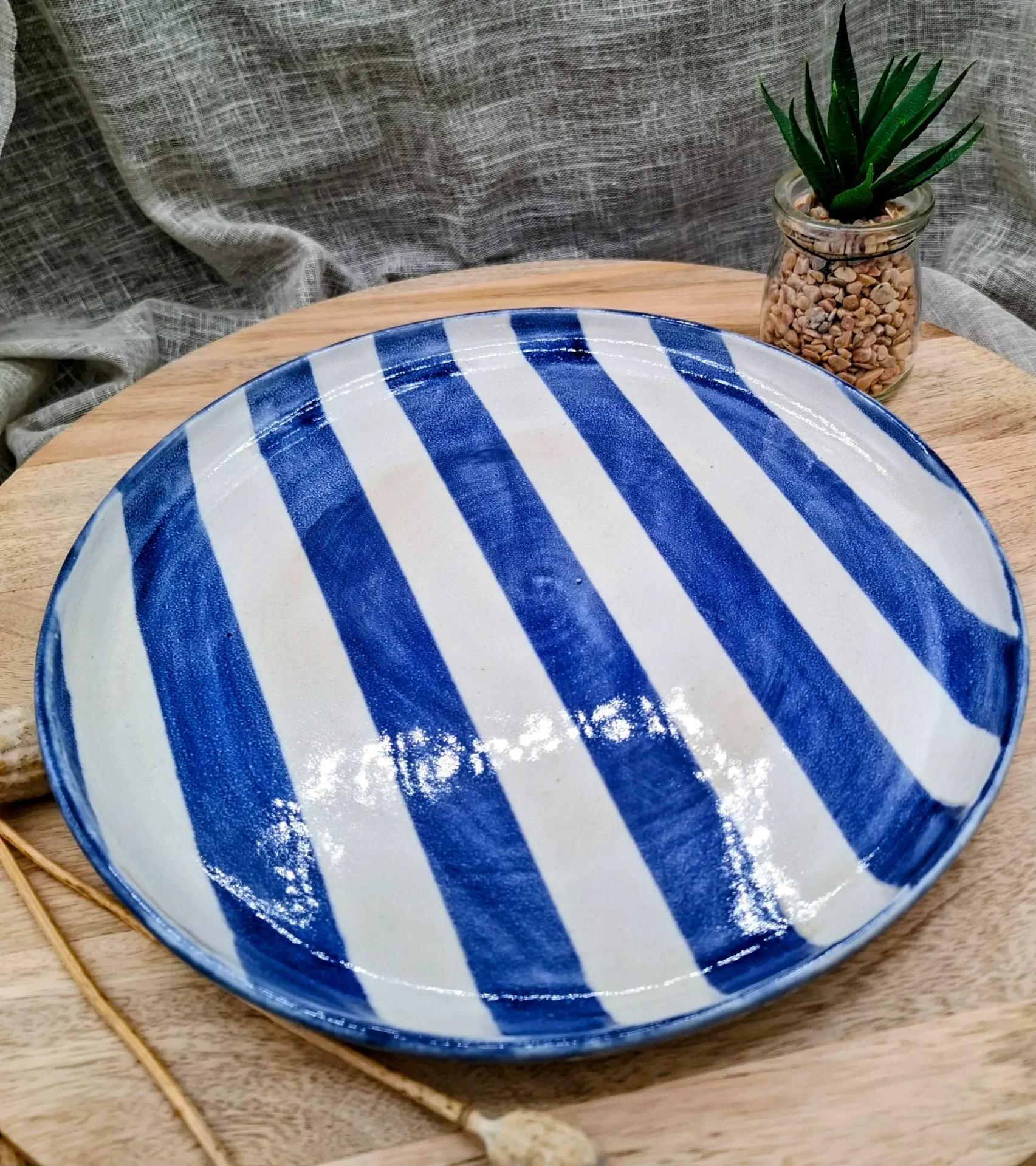 ASSIETTE PLATE GRANDE BELLA JUICE DFS bleu