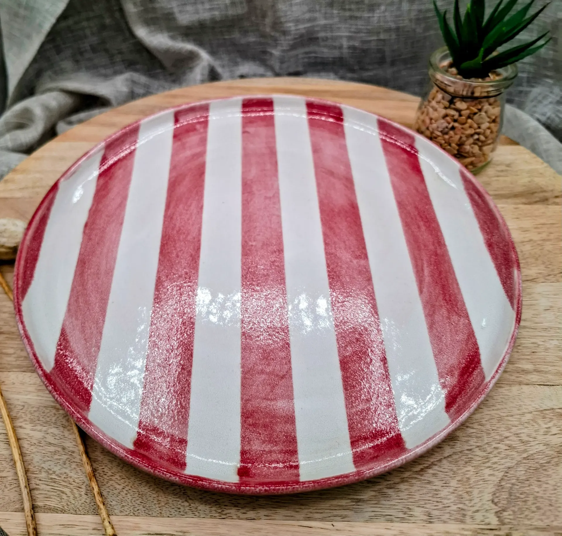 ASSIETTE PLATE GRANDE BELLA JUICE DFS rouge