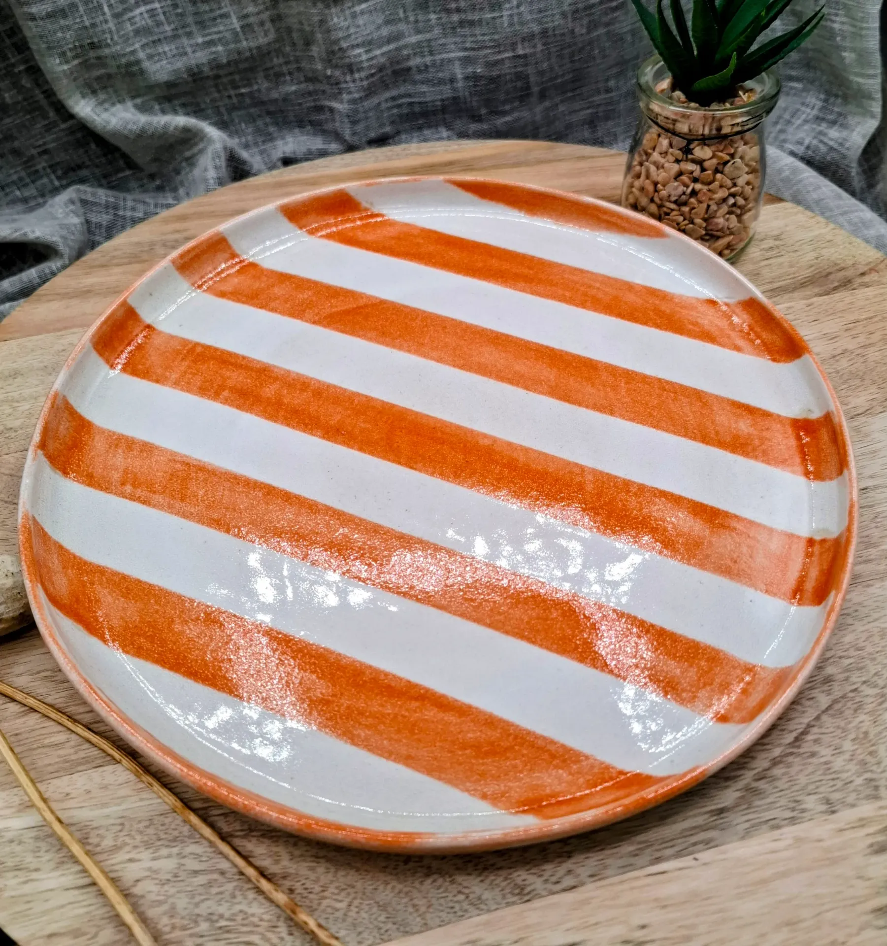 ASSIETTE PLATE GRANDE BELLA JUICE DFS orange