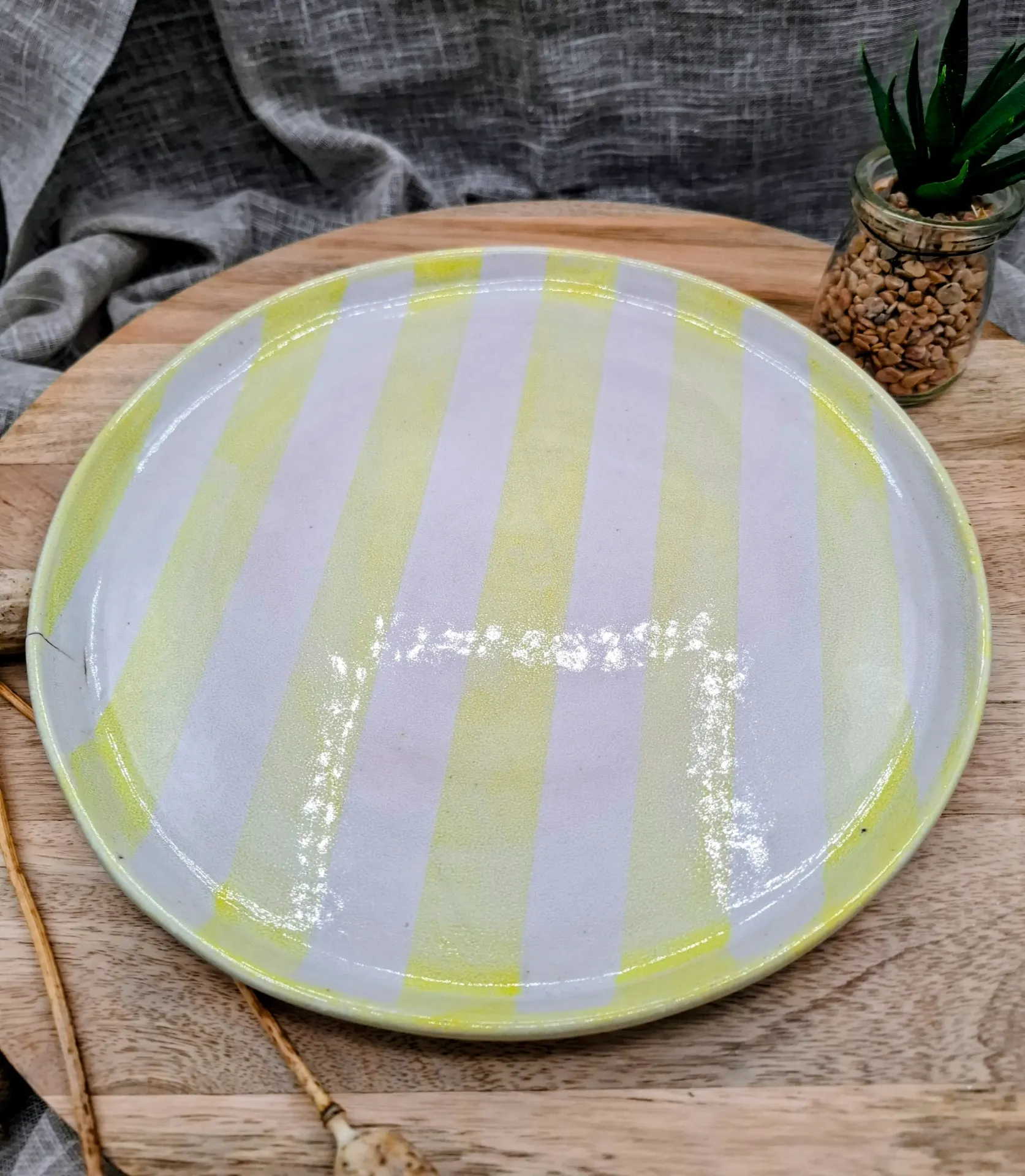 ASSIETTE PLATE GRANDE BELLA JUICE DFS jaune