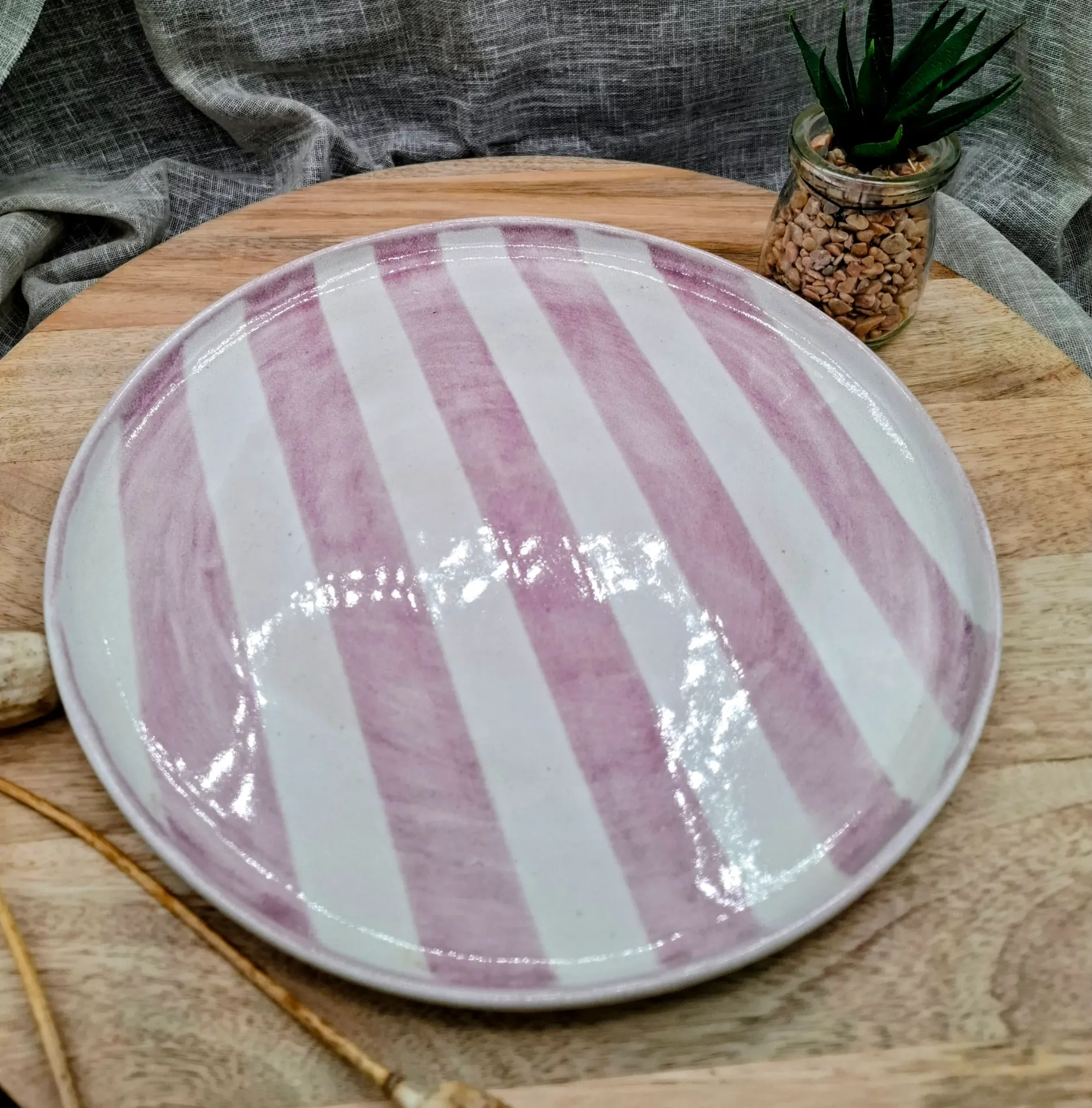 ASSIETTE PLATE GRANDE BELLA JUICE mauve