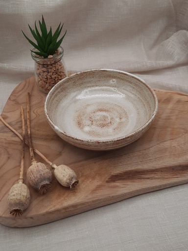 Bols beige-blanc